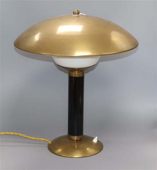 A Jumo Model no 350 brass desk lamp height 42cm